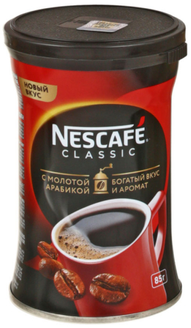 Кофе натуральный растворимый порошкообразный Nescafe Classic, 85 г, в жестяной банке