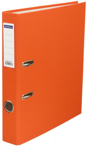 Папка-регистратор OfficeSpace с односторонним бумвиниловым покрытием корешок 50 мм, оранжевый
