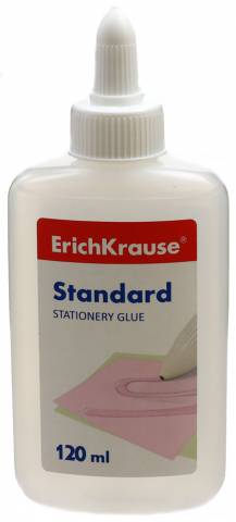 Клей силикатный ErichKrause Standart, 120 г (120 мл) Клей силикатный ErichKrause Standart, 120 г (120 мл)