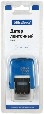 Датер полуавтоматический OfficeSpace Printer 7810, высота шрифта 3 мм, числовой формат даты Датер полуавтоматический OfficeSpace Printer 7810, высота шрифта 3 мм, числовой формат даты