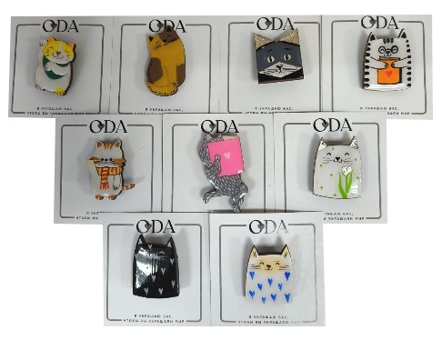 Брошь авторская (Данилюк О.Г.) 5×4,5 см, ассорти