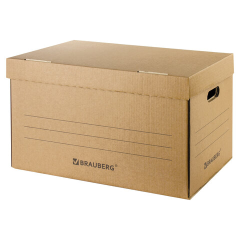 Короб архивный из гофрокартона Т24 Brauberg «Делопроизводство» 480×325×295 мм, бурый