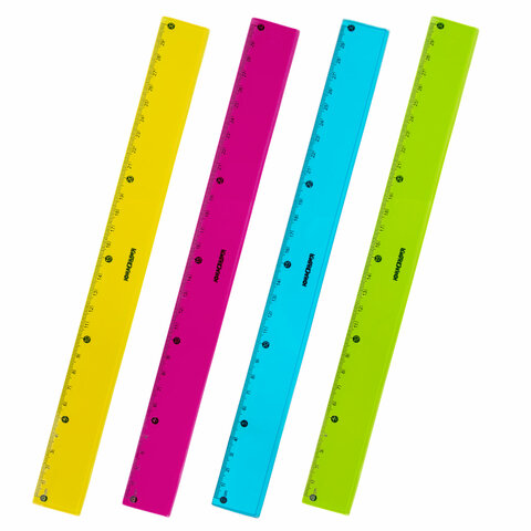 Линейка пластиковая «Юнландия» Color 30 см, ассорти Линейка пластиковая «Юнландия» Color 30 см, ассорти