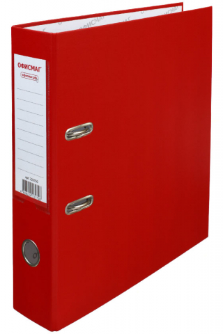 Папка-регистратор «Офисмаг» с односторонним ПВХ-покрытием корешок 70 мм, красный Папка-регистратор «Офисмаг» с односторонним ПВХ-покрытием корешок 70 мм, красный