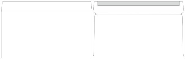 Конверт почтовый 110×220 мм (DL) дeкстрин, чистый