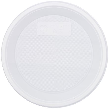Тарелка одноразовая пластиковая «Мистерия», десертная, диаметр 16,7-17 см, белая