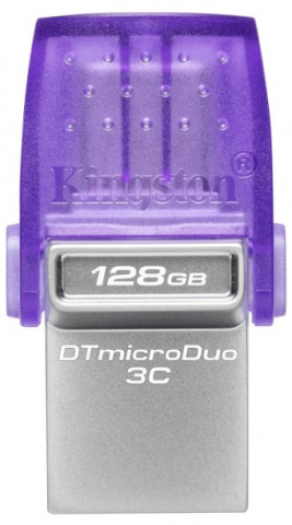 Флэш-накопитель Kingston DataTraveler microDuo 3C (USB 3.2), 128Gb, цвета корпуса ассорти