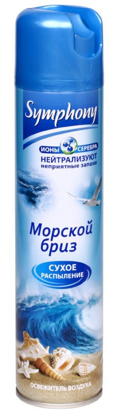 Освежитель воздуха Symphony, 300 мл, «Морской бриз» Освежитель воздуха Symphony, 300 мл, «Морской бриз»