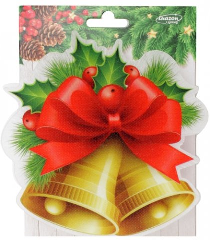 Картинка световая новогодняя, 12*12 см, на присоске, «Колокольчик» Картинка световая новогодняя, 12*12 см, на присоске, «Колокольчик»