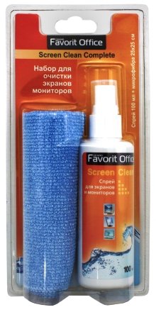 Комплект для очистки экранов и мониторов Favorit Office, 100 мл, Screen Clean + салфетка Комплект для очистки экранов и мониторов Favorit Office, 100 мл, Screen Clean + салфетка