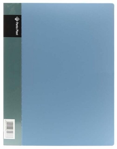 Папка пластиковая с боковым зажимом и карманом Panta plast, толщина пластика 0,6 мм, синяя