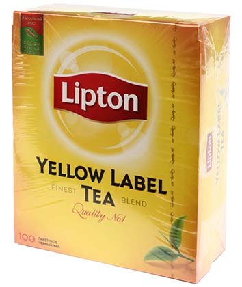 Чай Lipton Yellow Label Tea , 200 г, 100 пакетиков, черный чай