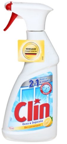Средство чистящее для стекол Clin, 500 мл, с распылителем, «Лимон» Средство чистящее для стекол Clin, 500 мл, с распылителем, «Лимон»