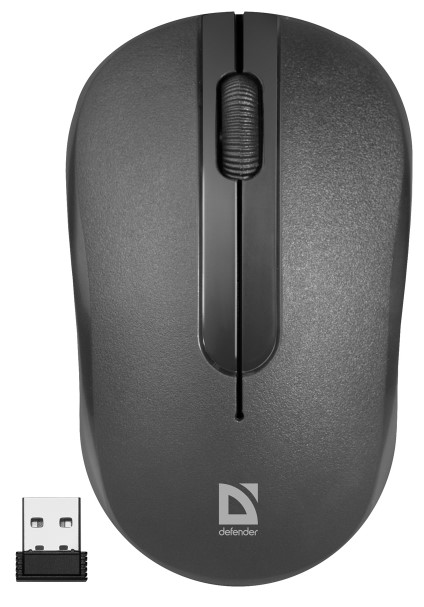 Мышь компьютерная Defender Hit MM-495, беспроводная, черная