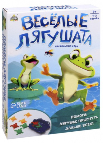 Игра настольная на меткость «Весёлые лягушата», 1-3 игрока, 3+