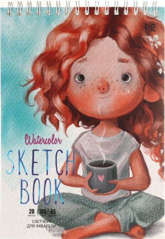 Скетчбук-блокнот для акварели на гребне BG, 145*200 мм, 20 л., «Внутреннее тепло»