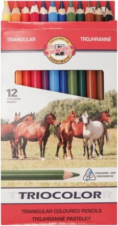 Карандаши цветные Triocolor, 12 цветов, длина 175 мм Карандаши цветные Triocolor, 12 цветов, длина 175 мм