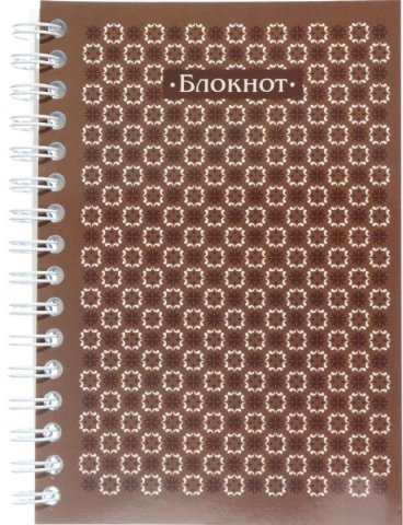 Блокнот на гребне «Феникс+», 100*143 мм, 80 л., клетка, «Фактура коричневый»