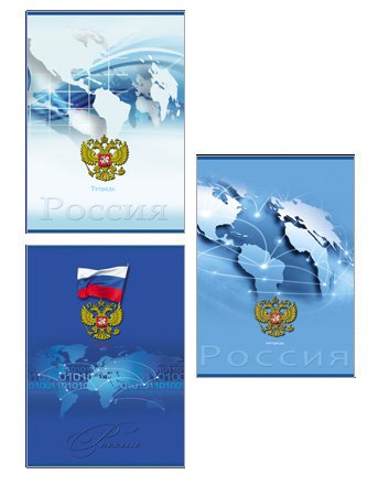 Тетрадь общая А4, 96 л. на скобе «Моя Родина», 205*275 мм, клетка