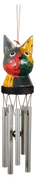 Музыка ветра «Кот», 8*80 см, ассорти