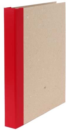 Папка архивная из картона со сшивателем (без шпагата), А4, ширина корешка 30 мм, плотность 1240 г/м2, красная