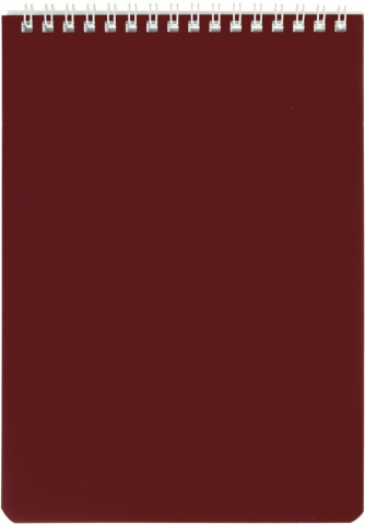 Блокнот на гребне «Хатбер», 145*205 мм, 60 л., клетка, бордовый
