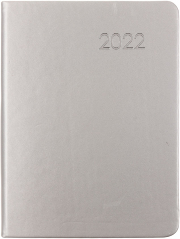 Ежедневник датированный на 2022 год Paragraph (А6), 110*145 мм, 176 л., серебристый