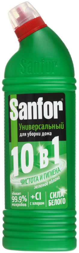 Средство для чистки Sanfor, 750 г, «Зеленое яблоко» Средство для чистки Sanfor, 750 г, «Зеленое яблоко»