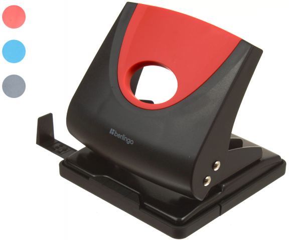 Дырокол Berlingo Office Soft 110×110 мм, 30 л., ассорти