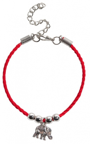 Браслет-оберег «Красная нить» длина 20 см, «Слон»