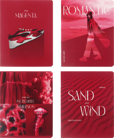 Тетрадь общая А5, 48 л. на скобе BG Viva Magenta, 163*205 мм, клетка, ассорти Тетрадь общая А5, 48 л. на скобе BG Viva Magenta, 163*205 мм, клетка, ассорти