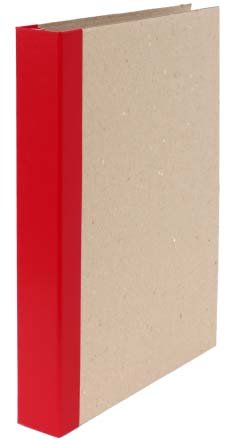 Папка архивная из картона со сшивателем (со шпагатом) , А4, ширина корешка 40 мм, плотность 1240 г/м2, красная
