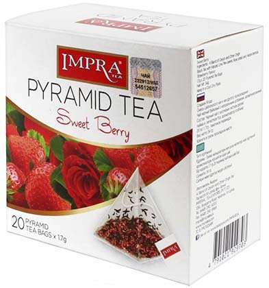 Чай Impra, 34 г, 20 пакетиков, Sweet Berry, черный чай с добавками Чай Impra, 34 г, 20 пакетиков, Sweet Berry, черный чай с добавками