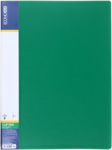 Папка пластиковая с боковым зажимом и карманом Economix , толщина пластика 0,7 мм, зеленая