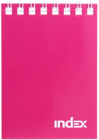 Блокнот на гребне Index, 74*102 мм, 40 л., розовый