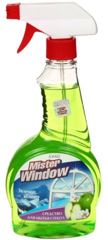 Средство для мытья стекол Mister Window, 500 мл, «Зеленое яблоко» Средство для мытья стекол Mister Window, 500 мл, «Зеленое яблоко»