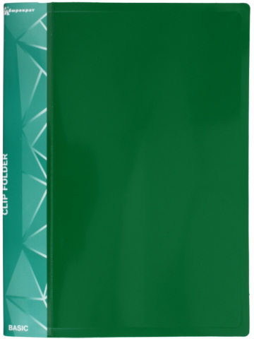 Папка-скоросшиватель пластиковая с пружиной «Бюрократ», толщина пластика 0,7 мм, зеленая