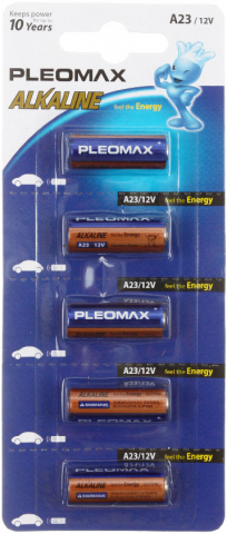 Батарейки щелочные Pleomax Alkaline, A23, 12V, 5 шт. Батарейки щелочные Pleomax Alkaline, A23, 12V, 5 шт.