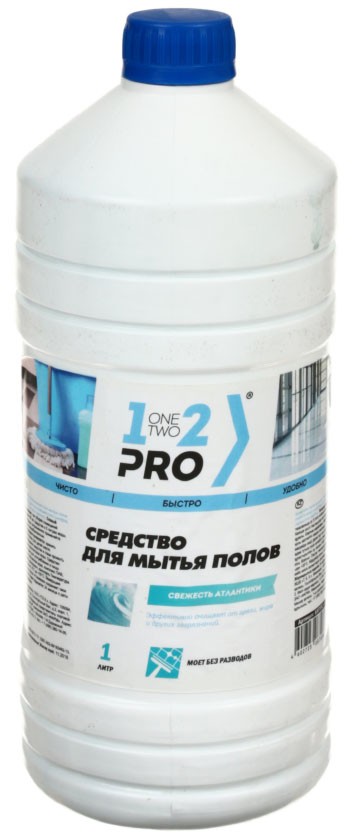 Средство для мытья полов 1-2-Pro, 1000 мл, «Свежесть Атлантики», ассорти Средство для мытья полов 1-2-Pro, 1000 мл, «Свежесть Атлантики», ассорти