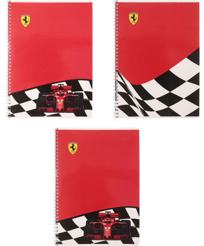 Тетрадь общая А4, 80 л. на гребне Ferrari, 210*295 мм, клетка, ассорти Тетрадь общая А4, 80 л. на гребне Ferrari, 210*295 мм, клетка, ассорти
