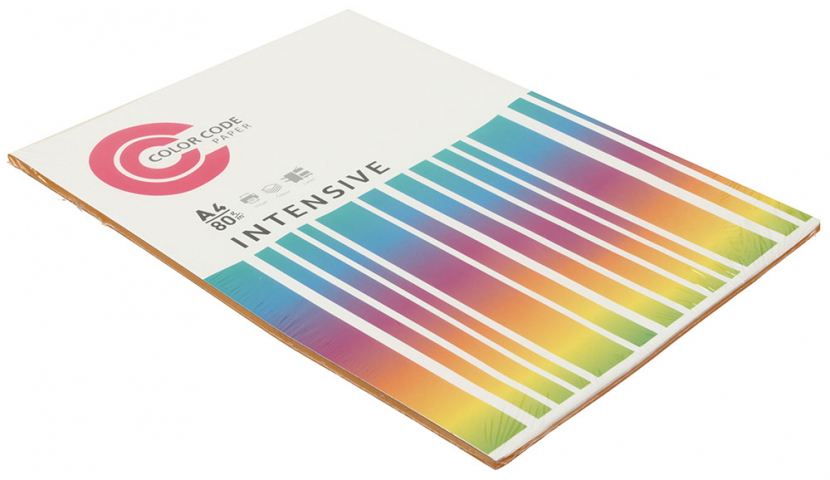 Бумага офисная цветная Color Code Intensive А4 (210×297 мм), 80 г/м², 50 л., оранжевая