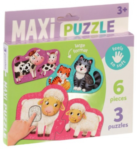 Пазлы детские Sima-Land 20×13,3 см, 6 крупных деталей, тактильный «Животные» (3+)