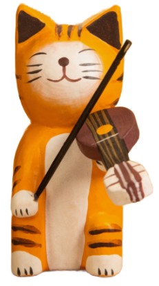 Сувенир деревянный Sima-Land 3,5×9×9 см, «Кот скрипач»