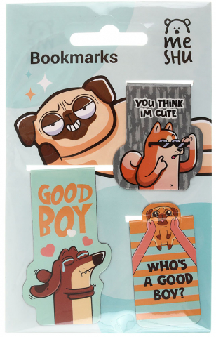 Закладки магнитные для книг Meshu, 3 шт., Good Boy