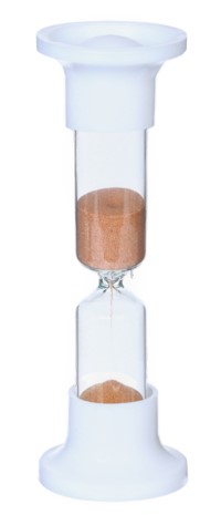 Песочные часы сувенирные Sima-Land, 4*4*13 см, таймер на 2 минуты, белые