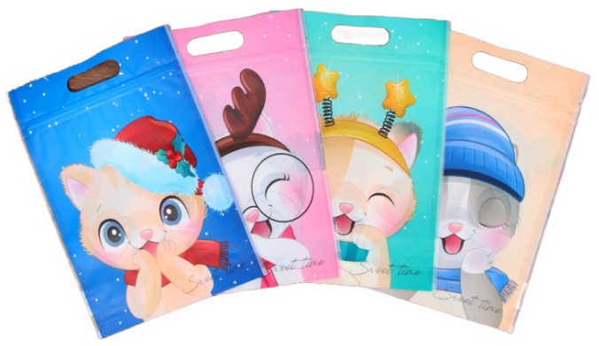 Пакет подарочный с zip-lock застежкой Sima-Land 15×22 см, «Зимние котята», ассорти