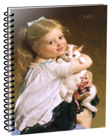 Скетчбук на гребне «Попурри» (А5), 100 л., «Мунье. Её лучший друг»