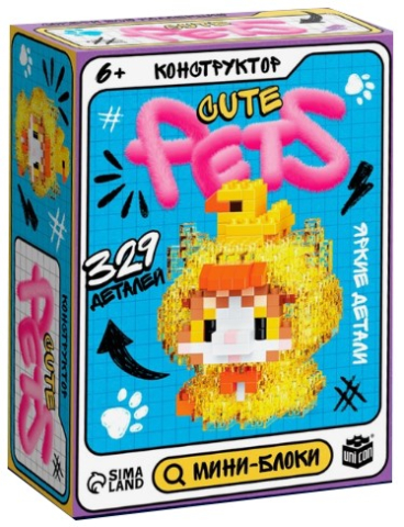 Игра-конструктор Unicon «Cute pets. Котик с уточкой», 329 деталей Игра-конструктор Unicon «Cute pets. Котик с уточкой», 329 деталей