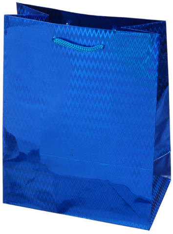Пакет подарочный голографический ArtSpace, 18*23*10 см, синий
