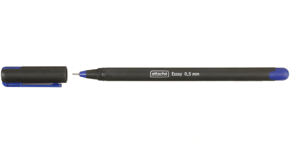 Ручка шариковая одноразовая Attache Essay корпус черный, стержень синий